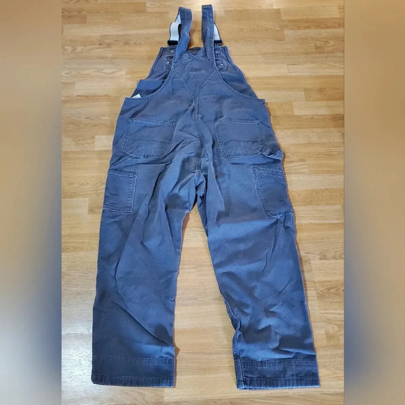 Carhartt RUGGED FLEX® RELAXED FIT‎ CANVAS BIB OVERALL 40x30 Gravel - Picture 7 of 13